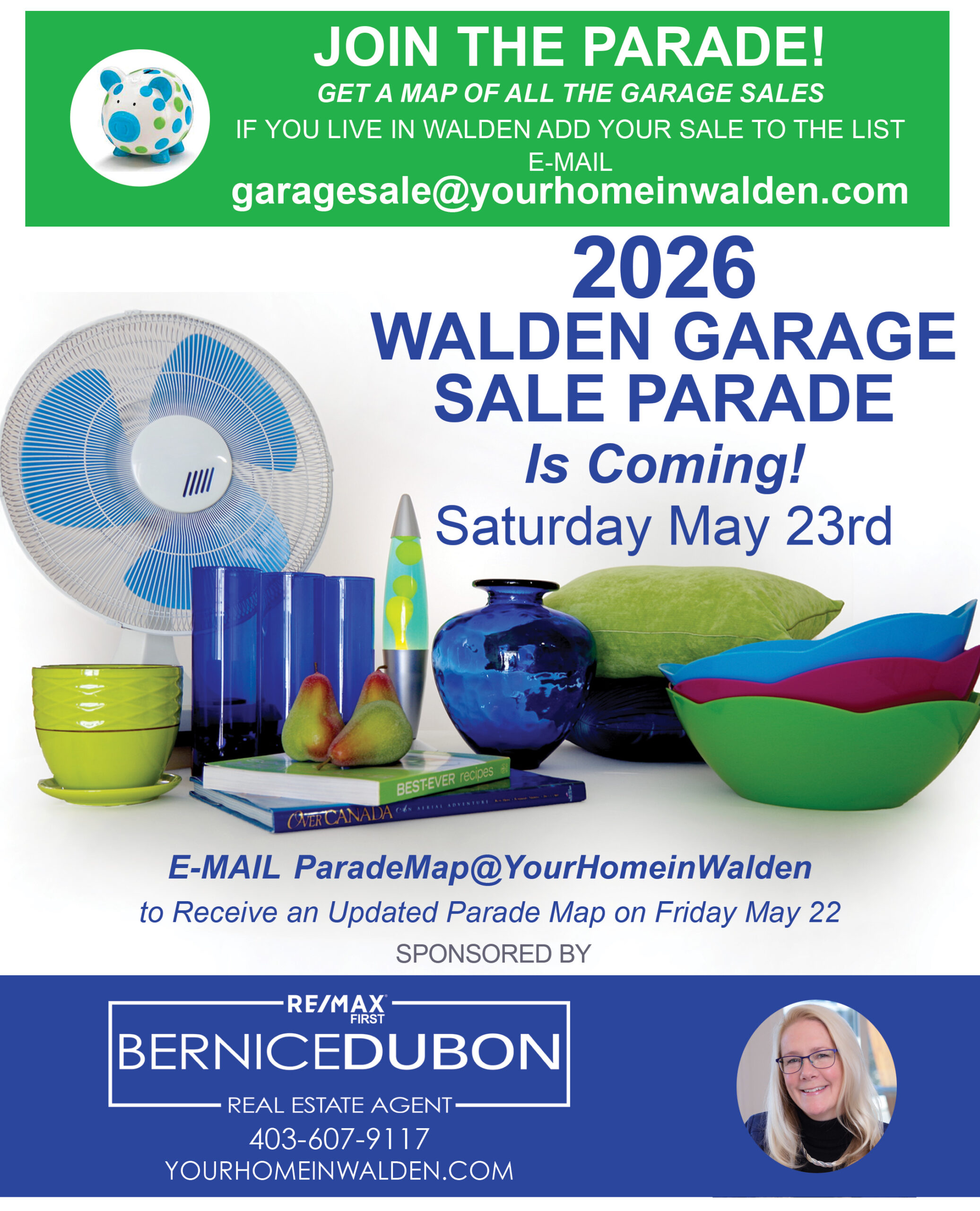 Walden Garage Sale Parade Saturday May 23, 2026 in Walden South East Calgary Alberta